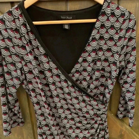 White House Back Market Faux Wrap Dress - Picture 3 of 5